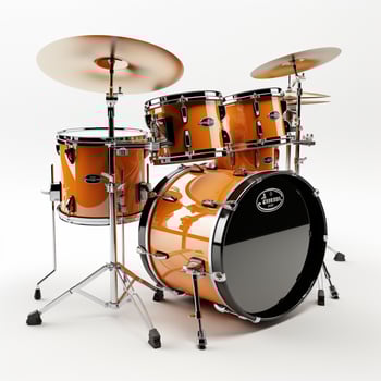 AI generated 3d drum model with white background photo