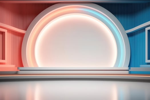 futuristic and clean stage blank center background photo