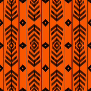 Ikat seamless pattern background, design for the creation texture,fabric,clothing,wrapping,decoration,scarf,sarong. Motif ethnic handmade beautiful Ikat design. photo