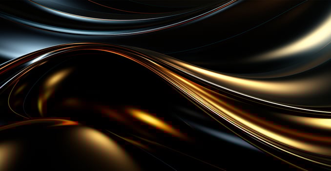 Abstract black white background, wavy lines lighting - AI generated image photo