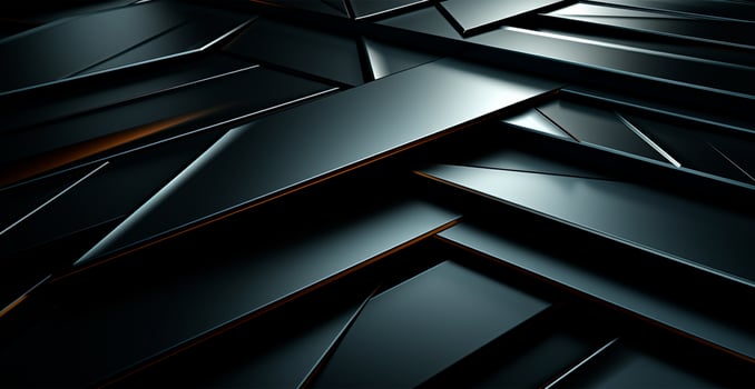 Abstract black background, straight lines lighting - AI generated image photo