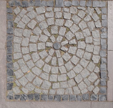 Stone floor pattern with crack gray background close up photo