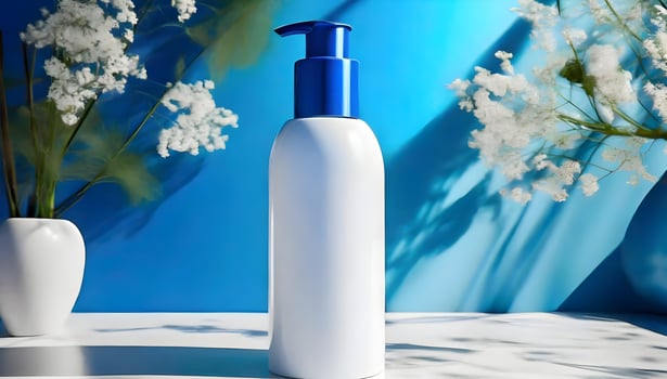 AI generated cosmetic product mockup. natural product. beauty concept. photo