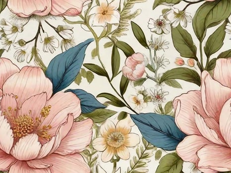Seamless pattern floral design photo