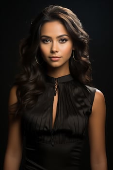 AI generated Portrait of a Beautiful Woman in a Stylish Trendy Fashion Bodycon Dress. photo