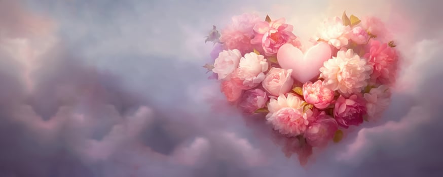 AI generated Floral Elegance - A Heart of Flowers, Perfect for Inspiring Creative Projects - Generative AI photo