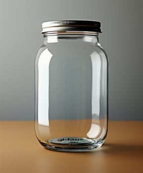 AI generated Innovative Packaging Mockup Designs for Glass Jars - AI Generated photo