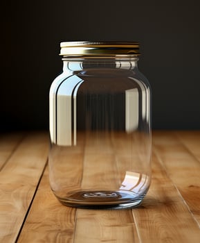 AI generated Innovative Packaging Mockup Designs for Glass Jars - AI Generated photo