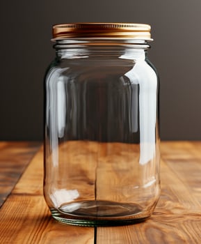 AI generated Innovative Packaging Mockup Designs for Glass Jars - AI Generated photo