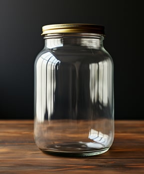 AI generated Innovative Packaging Mockup Designs for Glass Jars - AI Generated photo
