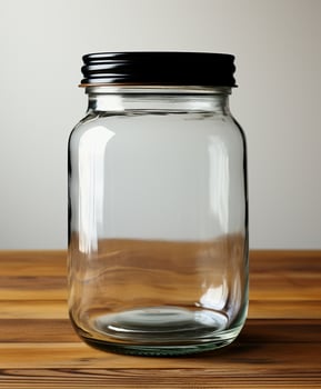 AI generated Innovative Packaging Mockup Designs for Glass Jars - AI Generated photo