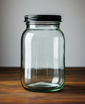 AI generated Innovative Packaging Mockup Designs for Glass Jars - AI Generated photo