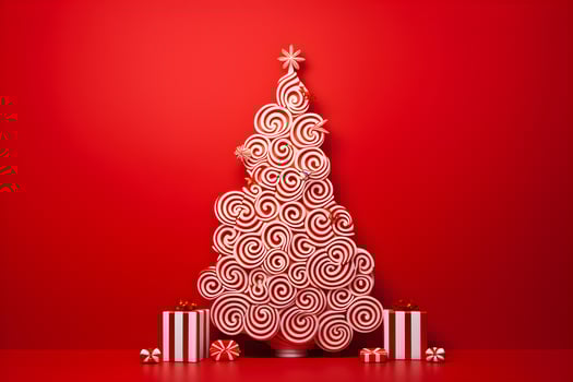 AI generated Candy cane for Christmas festival photo