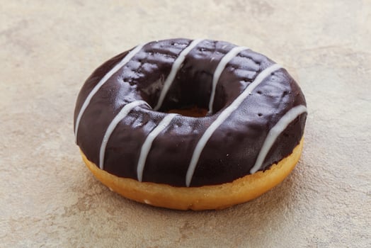Glazed sweet tasty chocolate donut photo