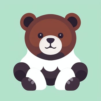 AI generated Bear Clip Art Icon Sticker Decoration Simple Background photo