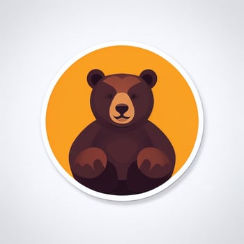 AI generated Bear Clip Art Icon Sticker Decoration Simple Background photo