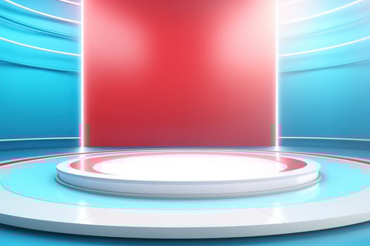 futuristic and clean stage blank center background photo
