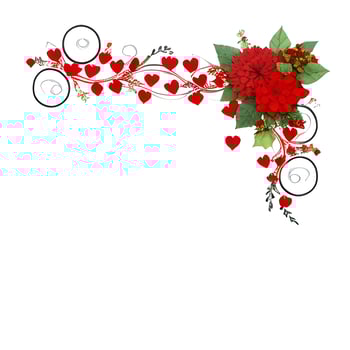 AI generated Valentine border frame ai generative photo