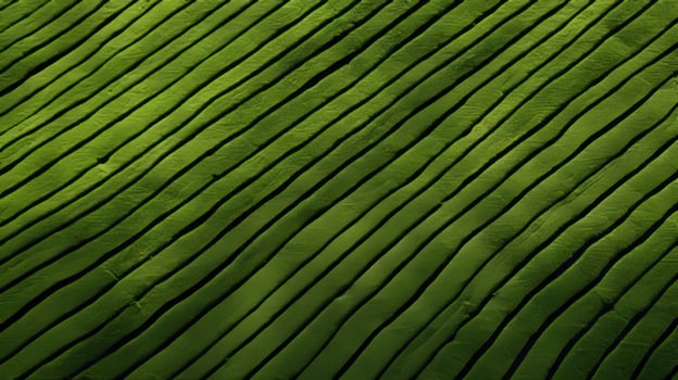 AI generated Tea plantation landscape, top view texture photo