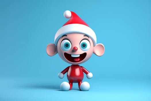 AI generated a cartoon character wearing a santa hat photo