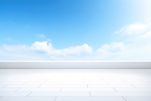 AI generated Abstract futuristic architecture background, Minimal technology white backdrop, Generative AI photo