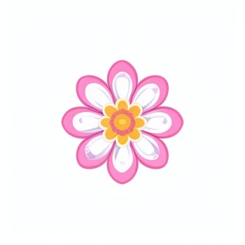 AI generated Flower Icon Clip Art Avatar Sticker Decoration Simple Background photo