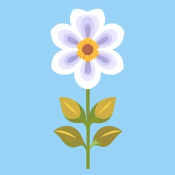 AI generated Flower Icon Clip Art Avatar Sticker Decoration Simple Background photo