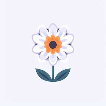 AI generated Flower Icon Clip Art Avatar Sticker Decoration Simple Background photo