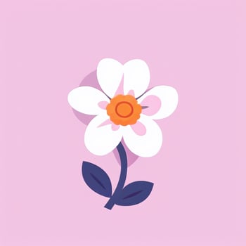 AI generated Flower Icon Clip Art Avatar Sticker Decoration Simple Background photo