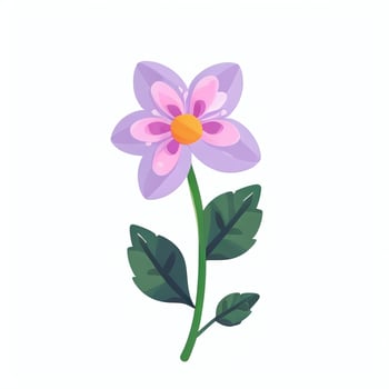 AI generated Flower Icon Clip Art Avatar Sticker Decoration Simple Background photo