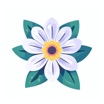 AI generated Flower Icon Clip Art Avatar Sticker Decoration Simple Background photo