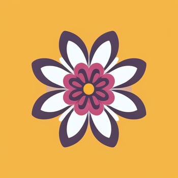 AI generated Flower Icon Clip Art Avatar Sticker Decoration Simple Background photo