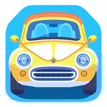 AI generated Toy Car Avatar Icon Clip Art Sticker Decoration Simple Background photo