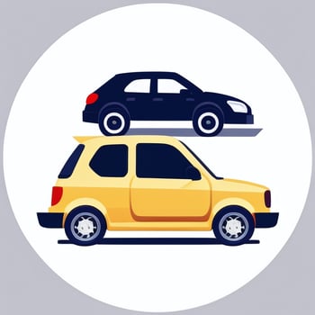 AI generated Toy Car Avatar Icon Clip Art Sticker Decoration Simple Background photo