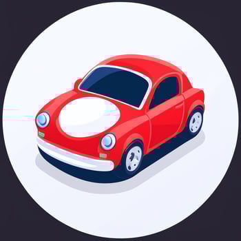 AI generated Toy Car Avatar Icon Clip Art Sticker Decoration Simple Background photo