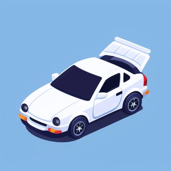 AI generated Toy Car Avatar Icon Clip Art Sticker Decoration Simple Background photo