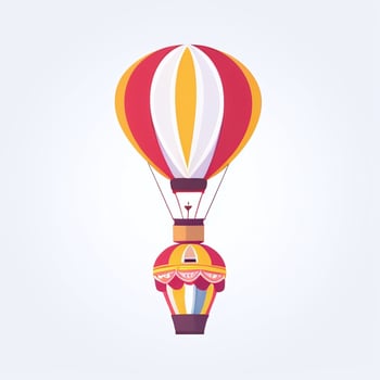 AI generated Hot Air Balloon Avatar Icon Clip Art Sticker Decoration Simple Background photo