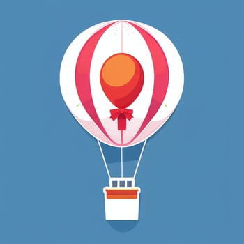 AI generated Hot Air Balloon Avatar Icon Clip Art Sticker Decoration Simple Background photo