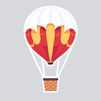 AI generated Hot Air Balloon Avatar Icon Clip Art Sticker Decoration Simple Background photo