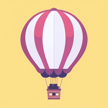AI generated Hot Air Balloon Avatar Icon Clip Art Sticker Decoration Simple Background photo