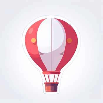 AI generated Hot Air Balloon Avatar Icon Clip Art Sticker Decoration Simple Background photo