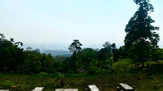 beautiful natural views of mountainous areas photo