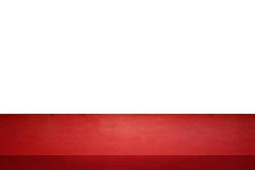 The red concrete floor is light and shiny. Used for displaying products photo