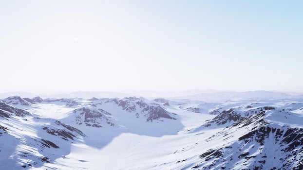 Snow-covered mountain range photo