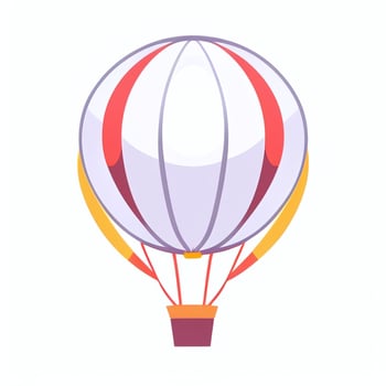 AI generated Hot Air Balloon Avatar Icon Clip Art Sticker Decoration Simple Background photo