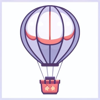 AI generated Hot Air Balloon Avatar Icon Clip Art Sticker Decoration Simple Background photo