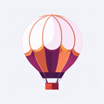 AI generated Hot Air Balloon Avatar Icon Clip Art Sticker Decoration Simple Background photo