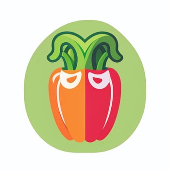 AI generated Various Weird Vegetable Avatar Icon Clip Art Sticker Decoration Simple Background photo