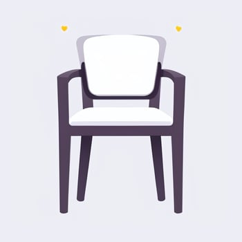 AI generated Chair Sofa Icon Clip Art Sticker Decoration Simple Background photo