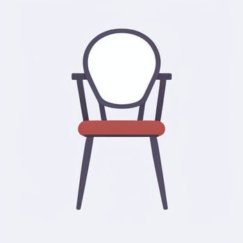 AI generated Chair Sofa Icon Clip Art Sticker Decoration Simple Background photo
